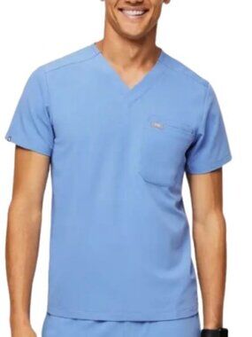 Figs Technical Collection Mens Fion X Leon 3 Pocket Medical Scrub Coil Blue S